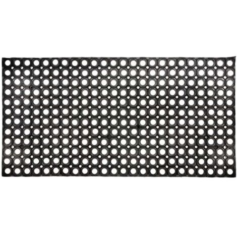 Zerbino da esterno in gomma 50x100 cm nero