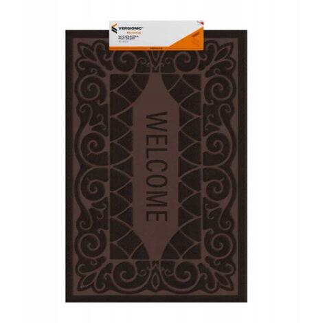 Zerbino d'ingresso marrone 40x60 cm Welcome