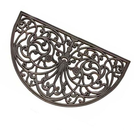 CALICOSY Zerbino esterno semicircolare in gomma - 75 x 45 cm