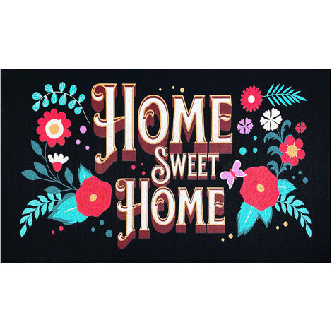 Zerbino Gomma Floccato Moderno Asciugapassi  Home sweet home