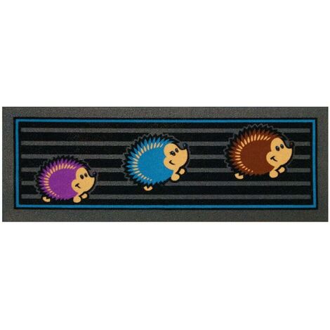 Zerbino Gomma Ingresso Antiscivolo 25x68 Asciugapassi Moderno Simpatico 100% Made In Italy - B