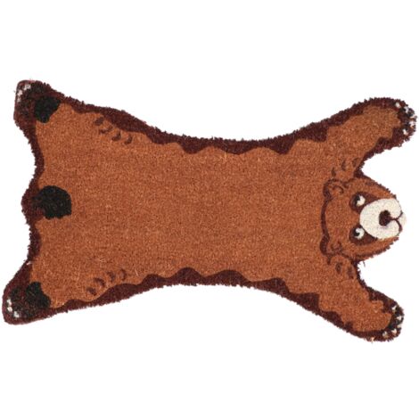 ZERBINO IN COCCO PELLE ORSO 74x44CM