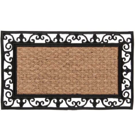 Zerbino in fibra di cocco "Thalie" Gomma cocco 45x47 cm -ZERBINO THALIE GOMMA-COCCO 45X75