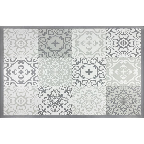 Zerbino In Gomma Tappetino 50 x 70 Cm Ingresso Antiscivolo Tappeto AsciugaPassi Facile da Pulire Antibatterico Resistente Maiolica