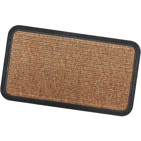 Zerbino Ingresso Antiscivolo Robusto Assorbente Tappeto Gommato Asciugapassi Beige - 40x70 cm