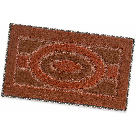 Zerbino Ingresso Asciugapassi Assorbente Antiscivolo Morbido 100% Made In Italy Arancione - 80x120 cm