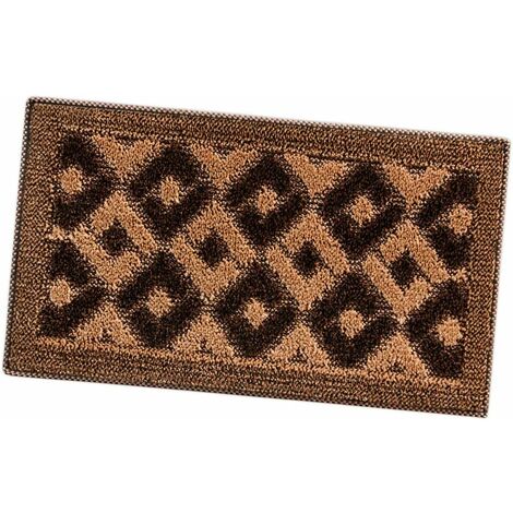 Zerbino Ingresso Asciugapassi Assorbente Antiscivolo Vellutato 100% Made In Italy Marrone - 50x80 cm