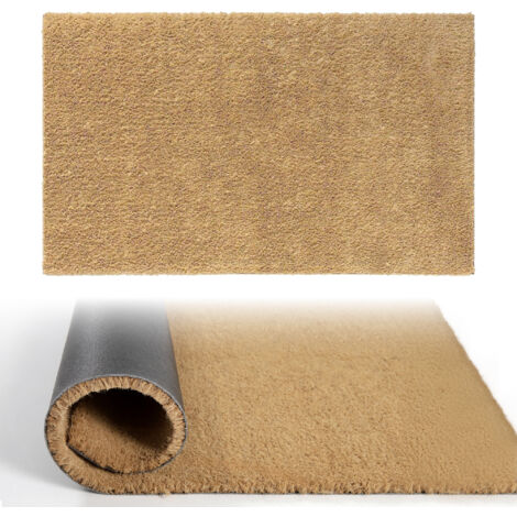 Zerbino Ingresso In Cocco Tappeto Antiscivolo Antibatterico 40 x 60 Cm AsciugaPassi Facile Da Pulire Resistente Rettangolare Tappetino Colore Naturale Neutro