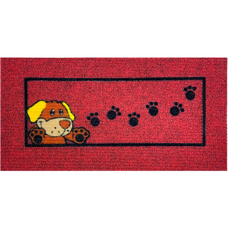 Zerbino Ingresso Salva Gradino Antiscivolo Assorbente Tappeto Piccolo Per Scale Interno Esterno Asciugapassi 25 x 50 Cm Prodotto Italiano AlfredoRosso