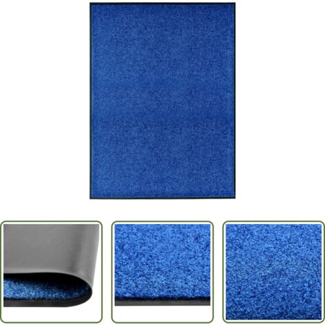 Zerbino lavabile -  Zerbino Lavabile Blu 90x120 cm