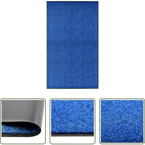 Zerbino lavabile -  Zerbino Lavabile Blu 90x150 cm