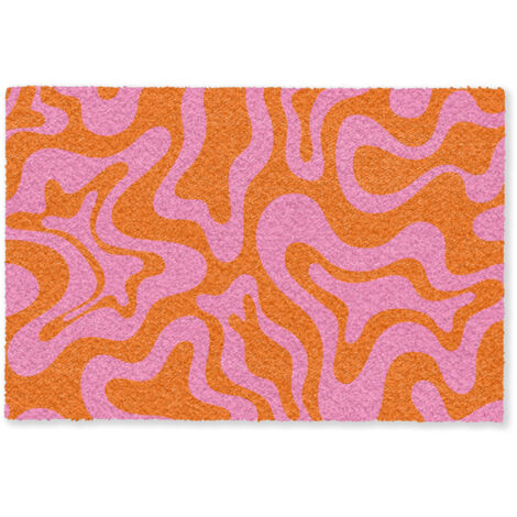 ZERBINO Motivo - Rosa - Arancione - Astratto - Moderno 90x60 cm