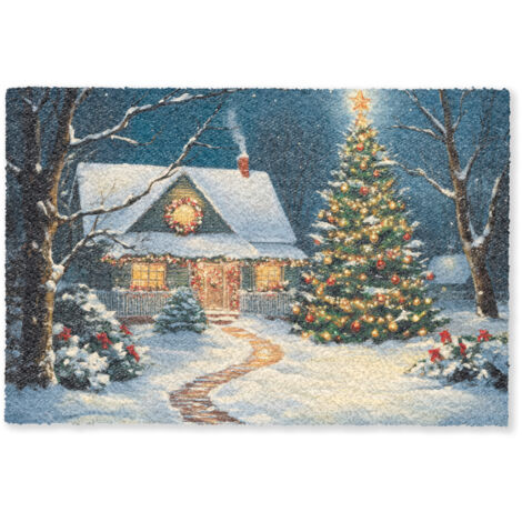 ZERBINO Natale - Albero di Natale - Inverno - Casa - Neve 90x60 cm
