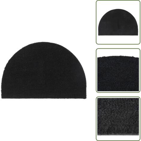 Zerbino naturale - vidaXL Zerbino Naturale Nero Mezzo Rotondo 40x60 cm Fibra di Cocco - Zerbino antiscivolo