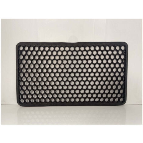 Zerbino nido d'ape nero con bordo 41x71 cm - ISMAR