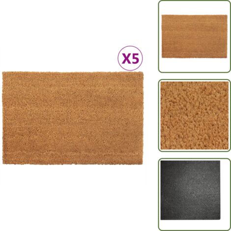 Zerbino per casa - vidaXL Zerbini 5 pz Naturale 40x60 cm in Fibra di Cocco - Zerbino per giardino