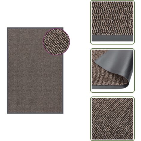 Zerbino per ingresso - vidaXL Zerbino Trapuntato 120x180 cm Marrone Scuro - Zerbino per porticato