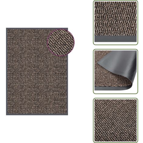 Zerbino per ingresso - vidaXL Zerbino Trapuntato 40x60 cm Marrone Scuro - Zerbino per porticato