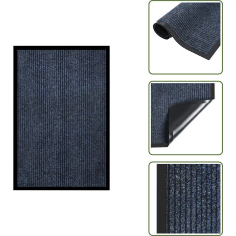 Zerbino per portico - vidaXL Zerbino Striato Blu 80x120 cm - Zerbino per armadi