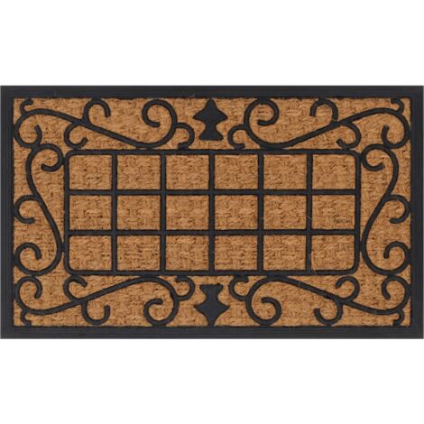 Zerbino Rettangolare 45x75 cm in Gomma e Fibra di Cocco vidaXL