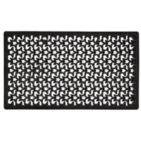 TUTTACASA ZERBINO STELLATO NERO CON BORDO CM 40X70. Prezzo per 1 pezzo.