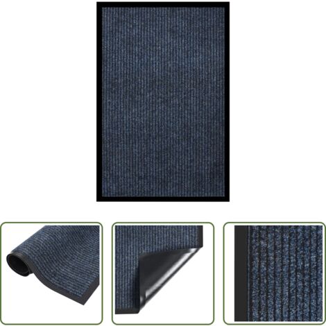 Zerbino strato -  Zerbino Striato Blu 80x120 cm