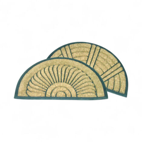Zerbino tappeto a mezza luna in fibra di cocco naturale 45x75 cm Bombay