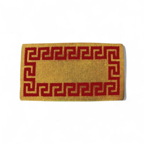 Zerbino tappeto imperiale rosso in cocco annodato a mano con spessore 38 mm - 60x120 cm