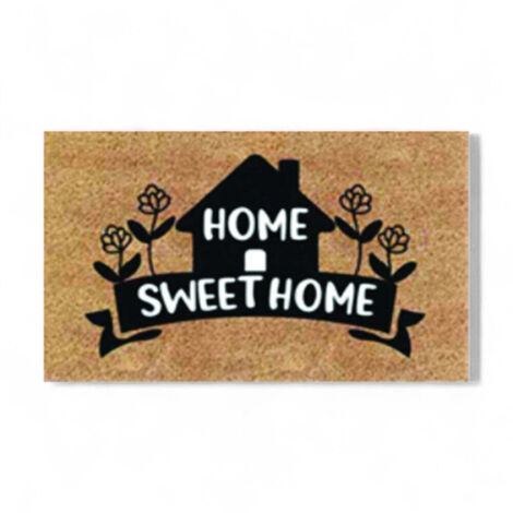 Zerbino tappeto in cocco con fondo in pvc antiscivolo 40x70 cm Home Sweet Home