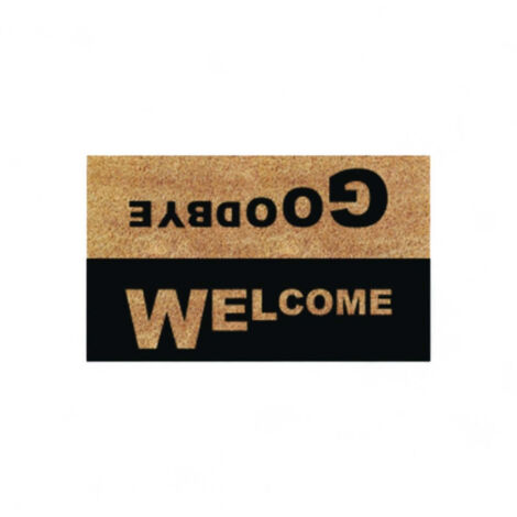 Zerbino tappeto in cocco con fondo in pvc antiscivolo 40x70 cm Welcome Goodbye