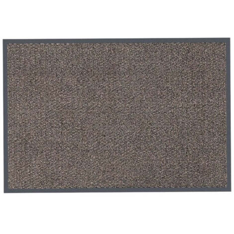 Zerbino tappeto mangiasporco marrone con fondo antiscivolo spessore 9 mm - 40x70 cm
