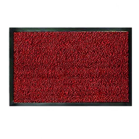 Zerbino tappeto mangiasporco rosso con fondo antiscivolo spessore 9 mm - 90x150 cm