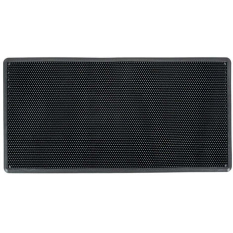 Zerbino tappeto millepunte 40x70 cm in pvc -  Nero