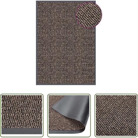 Zerbino trapuntato -  Zerbino Trapuntato 40x60 cm Marrone Scuro
