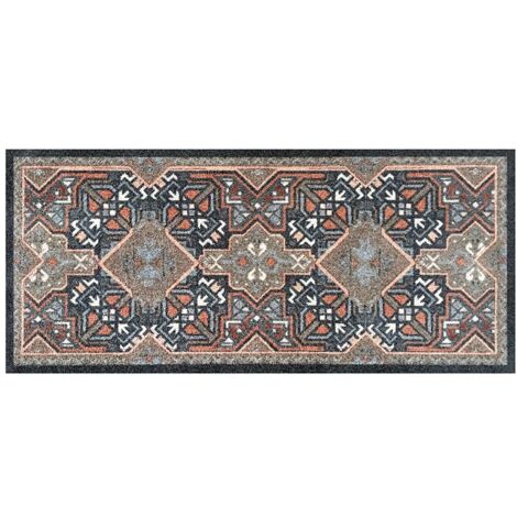 Zerbino Vintage Boho Kelim antracite - 66x150 cm