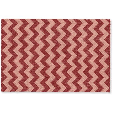 ZERBINO Zigzag - Strisce - Motivo - Rosso 60x40 cm