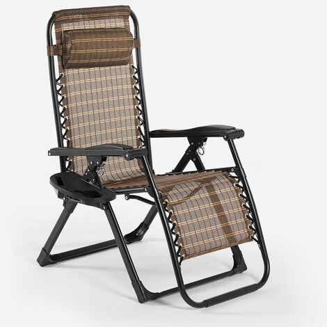 SWORDFISH Zero Gravity Folding Relax Lounger Kopfstütze Gartenstuhl Elgon