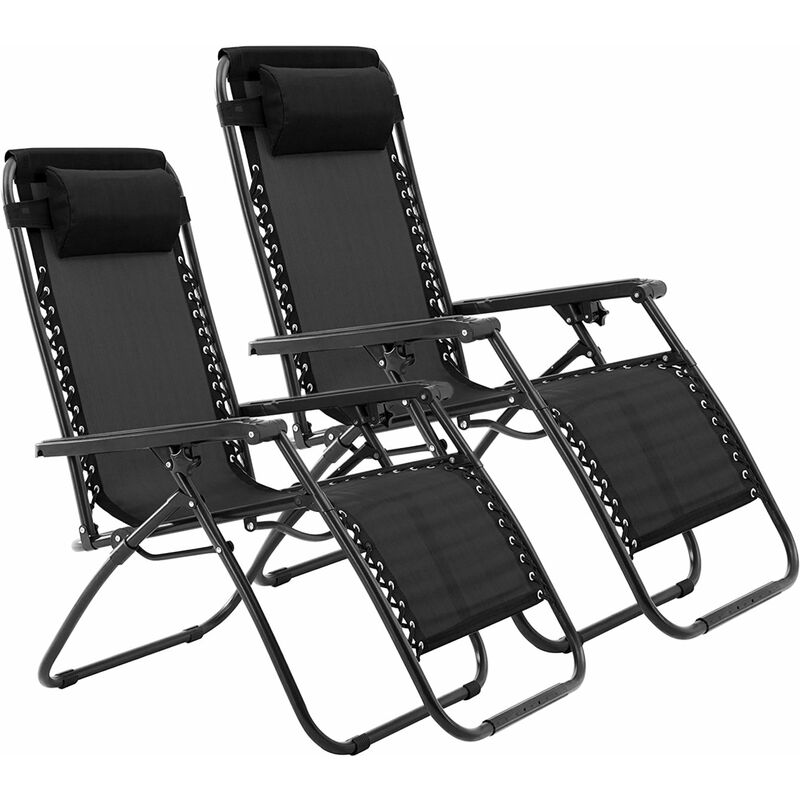 Groundlevel - 2 Zero gravity reclining garden chairs