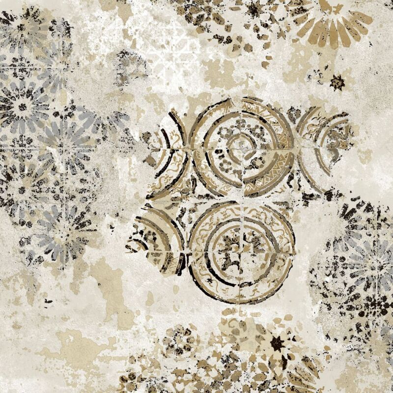 

Papel pintado Etnic Circles color arena - Gris - Zero