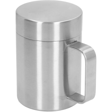 Zerodis Kaffeebecher, Edelstahl-Kaffeebecher mit großem Fassungsvermögen und modischem minimalistischem Deckel, hält Kaffee länger heiß oder kalt, ideal für (400 ml).
