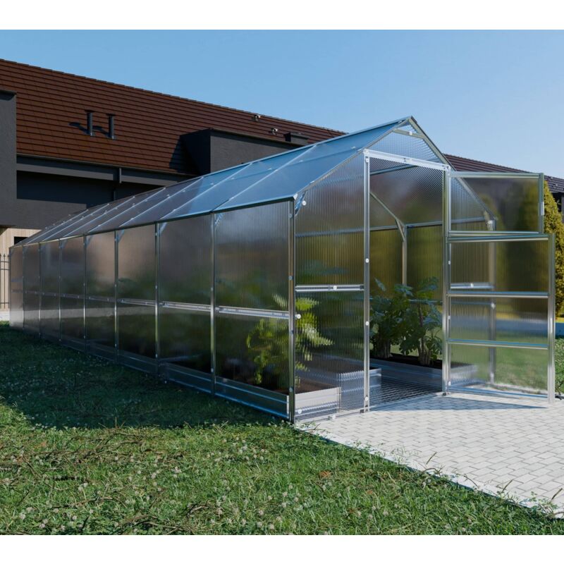 Meistro Kodas - Zertifiziertes Gewächshaus Klasika Bernard 2, 35 X 8 M (18, 8 M²), 4 Mm