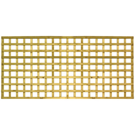 Zest 3 x Country Square Wooden Trellis 1.83m x 0.9m 3ft Garden Screen Support