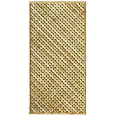 Zest 3 x Privacy Diamond Wooden Trellis 1.83m x 0.9m 3ft Garden Screen Support