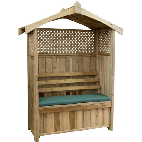 Zest Cushion For Dorset Norfolk Cheltenham Standard Arbour Bench Seat Pad Green