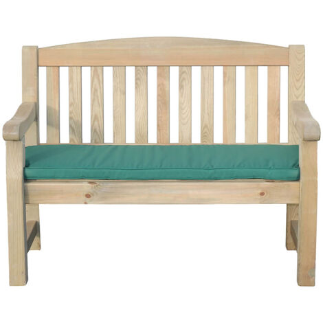 Zest Cushion For Emily Wooden Garden Bench 2 Seater 4ft Seat Pad Outdoor Green