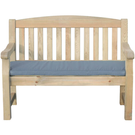 Zest Cushion For Emily Wooden Garden Bench 2 Seater 4ft Seat Pad Outdoor Grey