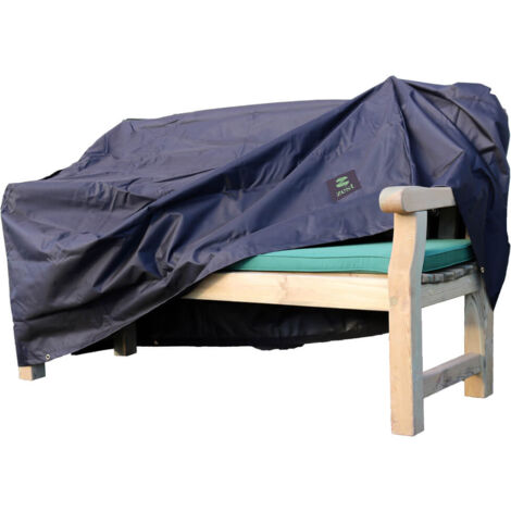 Zest Emily Wooden Bench Seat 2 Seater 4ft Garden Furniture Cover - Black