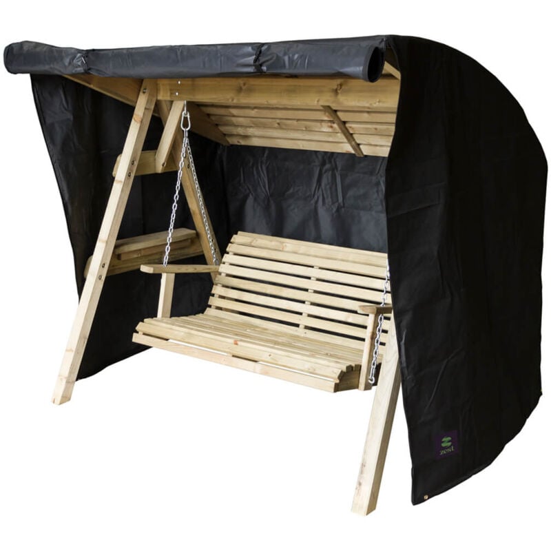Zest - Miami 2 Seater Swing Seat Bench Garden Furniture Cover - Black