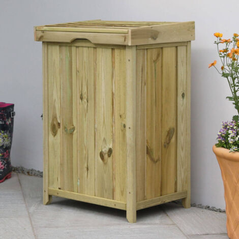 Zest Wooden Keep Safe Parcel Store Drop Box Garden Storage Side Access Lockable
