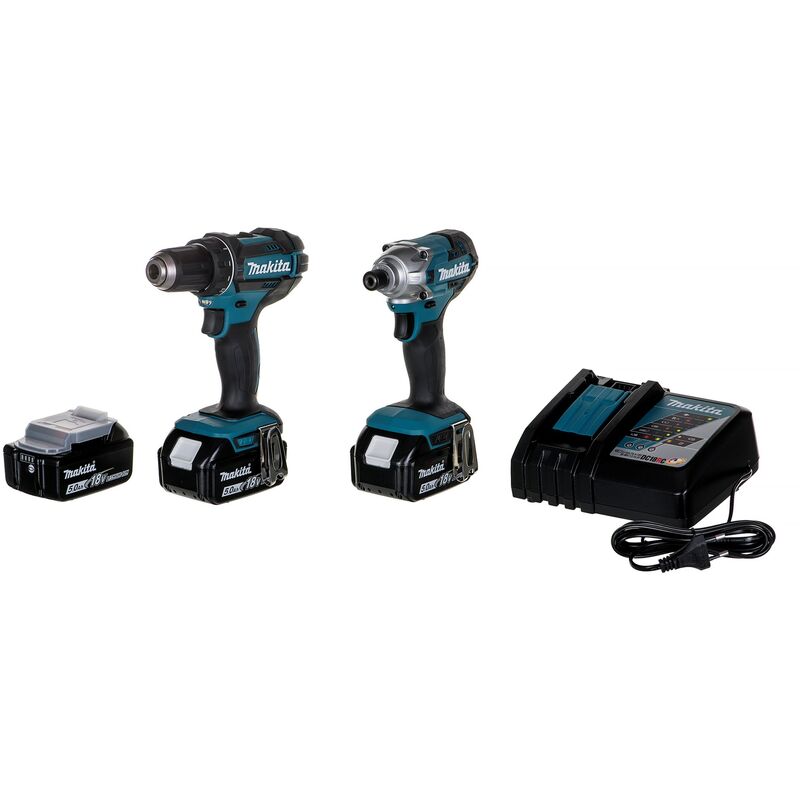 Image of Makita - Zestaw combo 18v 3x5,0ah makpac dlx2339jx1